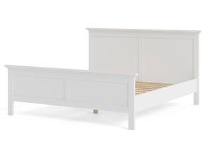 Doppelbett Venedig Weiß - Holz teilmassiv - 199 x 110 x 211 cm