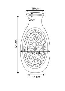 Dekovase MEGARA Grau - Keramik - 26 x 51 x 26 cm