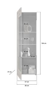 Regalsystem Freno Grau - Holz teilmassiv - 350 x 195 x 40 cm