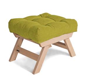 Pouf ALLEGRO, Buchenholz Grün - Geölt