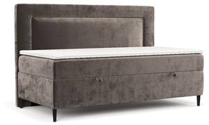 Boxspringbett Demi Braun - H2 - Tiefe: 80 cm