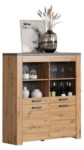 Vitrinenschrank Follow Beige - Holzwerkstoff - 40 x 139 x 127 cm