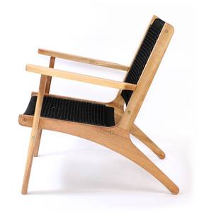 Chaise de jardin Little Noir - Bois massif - 62 x 79 x 75 cm
