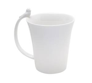 Vögel Weiß Porzellan Becher 350ml Weiß - Porzellan - 9 x 13 x 7 cm