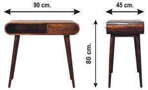 KONSOLENTISCH London Braun - Massivholz - Holzart/Dekor - 90 x 80 x 45 cm