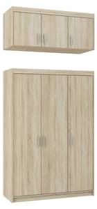 FURNIX Schrank Eliza 3D Sonoma Eiche Hell Dekor - Eiche Sonoma Dekor