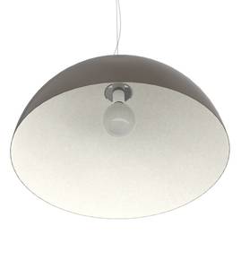 Suspension Cassis Gris brillant - Blanc - Abat-jour diamètre : 60 cm