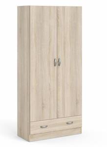 Kleiderschrank mit zwei Türen und einer Braun - Holzwerkstoff - 80 x 171 x 36 cm