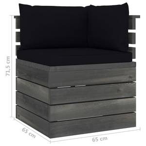 Garten-Lounge-Set (5-teilig) 3005334 Schwarz