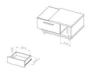 Couchtisch INELO Breite: 90 cm