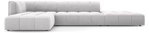 modulares Ecksofa SERENA 5 Sitzplätze Silber