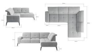 Ecksofa THEODO Schwarz - Ecke davorstehend rechts