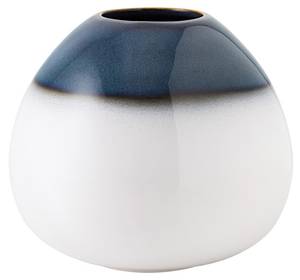 Vase Drop Lave Home Blau - Weiß - Keramik - 15 x 13 x 15 cm