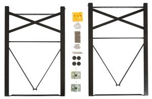 Klapptisch - Untergestell Schwarz - Metall - 3 x 75 x 47 cm