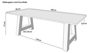 Esstisch AMALIE 180 x 90 cm