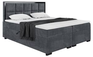 Boxspringbett Dani Black Dunkelgrau - 180 x 214 cm - H3