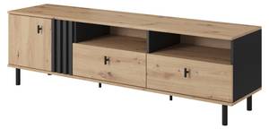 Meuble tv MADIS RTV165 1D2D Beige - Bois manufacturé - Matière plastique - 165 x 50 x 40 cm