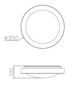 Badezimmer Wandleuchte  Deckenleuchte Argenté - Matière plastique - 35 x 10 x 35 cm