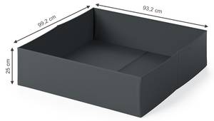 Faltbox Anthrazit 2er Set für Kinderbett Grau - Kunststoff - 99 x 25 x 93 cm