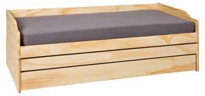 Einzelbett in drei Betten umwandelbar Braun - Holz teilmassiv - 209 x 65 x 97 cm