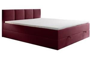 Boxspringbett Alvaro Bordeaux - Breite: 140 cm