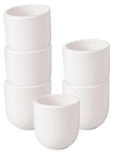 Kaffeebecher NewMoon 6er Set Weiß - Porzellan - 10 x 10 x 10 cm