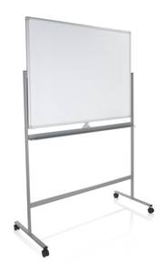 Whiteboard MULTIBOARD I Silber - Weiß - Metall - 128 x 187 x 54 cm