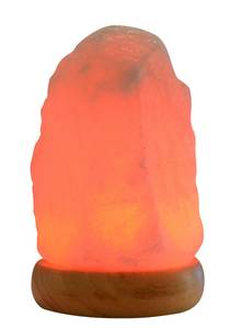 USB Himalaya-Salzkristall-Lampe Beige - Naturfaser - 7 x 12 x 7 cm