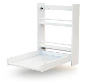 Table à langer murale + matelas Blanc - Bois manufacturé - 78 x 78 x 56 cm