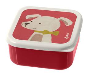 Snackboxen Tiere 3er Set Rot - Kunststoff - 12 x 6 x 12 cm