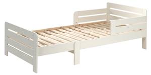 Lit enfant JUMPER KSB005 Blanc - Bois manufacturé - Bois massif - 99 x 66 x 204 cm