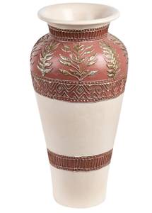 Vase décoratif SEPUTIH Marron - Doré - Blanc - Céramique - 32 x 60 x 17 cm
