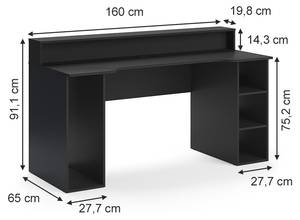 Table dordinateur Roni Noir