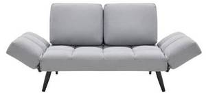 Schlafsofa AURELIA Grau - Metall - Massivholz - Textil - 191 x 73 x 78 cm