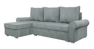 Ecksofa Dakar Cord Grau - Holz teilmassiv - 242 x 90 x 147 cm