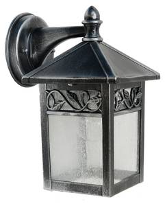 Wandlampe WILL Schwarz - Grau - Glas - Metall - 15 x 26 x 19 cm