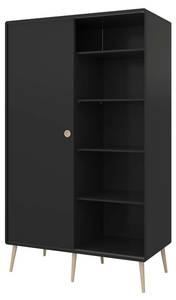 Kleiderschrank Softline Schwarz - Holz teilmassiv - 113 x 190 x 56 cm