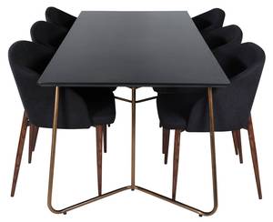 Essgruppe Pippi 25 (7-teilig) Schwarz - Massivholz - 90 x 75 x 190 cm