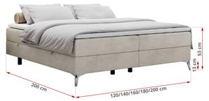 Boxspringbett LESS Breite: 120 cm - H3 - Textil