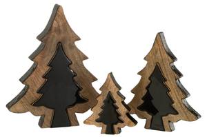 Weihnachtsbaum Chalet Chic Schwarz - Holz teilmassiv - 26 x 4 x 30 cm