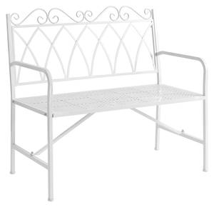 Banc de Jardin OGT45-W Blanc - Métal - 104 x 95 x 55 cm