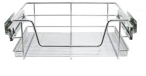 2 x KuKoo Ausziehbare Küchenschublade Silber - Metall - 43 x 14 x 46 cm
