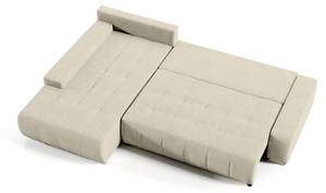 Ecksofa Dhaka L-form Links Beige - Ecke davorstehend links