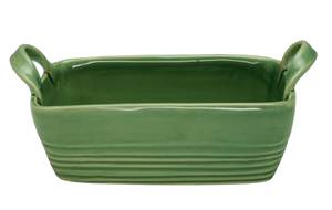 Pot en céramique verte Vert - Céramique - 18 x 10 x 18 cm
