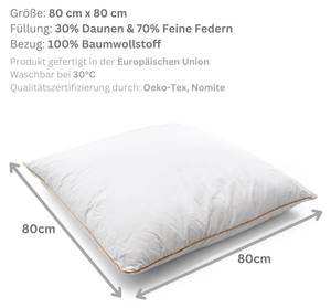 Daunenkissen LUXURY BEDDING 80 x 80 cm