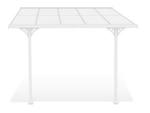 Pergola/Carport KLEO adossé Blanc - Largeur : 300 cm