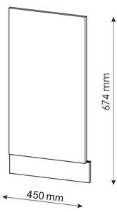 Frontblende Fame-Line 45807 Hochglanz Anthrazit - Weiß