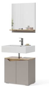 Badmöbel-Kombination Marelle 47696 Beige - Braun - Holzwerkstoff - 60 x 57 x 35 cm