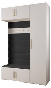 Garderobe Inova 3 Z19 Schwarz - Gold - Weiß - Gold