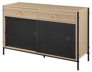 Meuble TV Tysnes Noir - Marron - Bois manufacturé - Métal - 40 x 75 x 120 cm